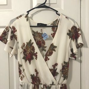 Endless Love Floral Romper with Skirt